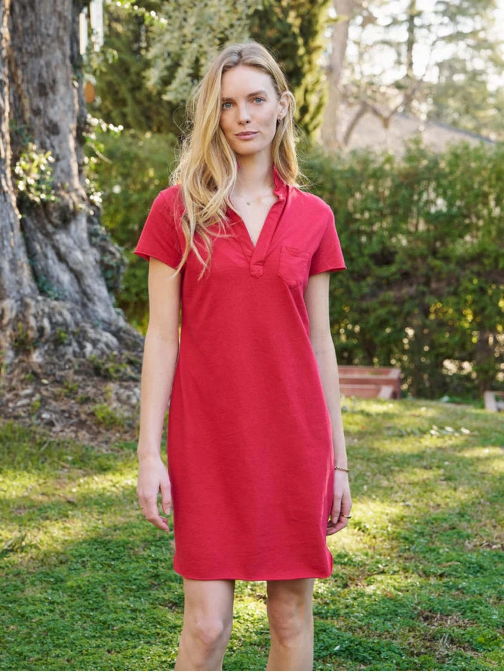 Frank & Eileen Short Sleeve Polo Dress - Sherbert - Large